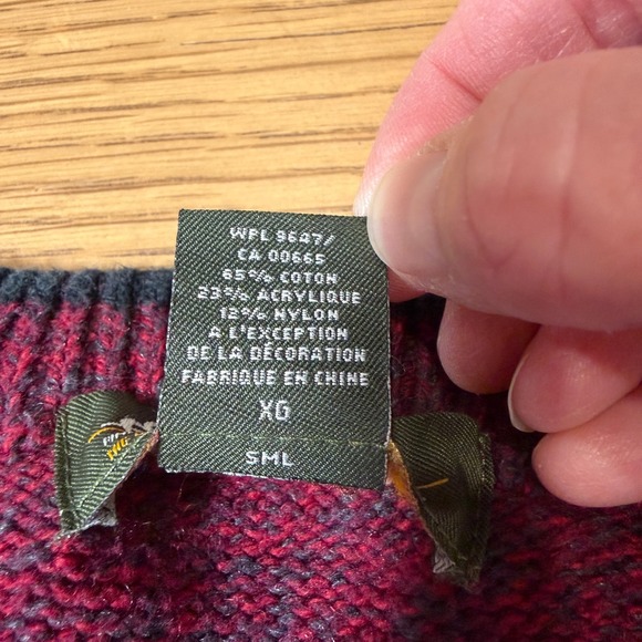 Eddie Bauer Mens Fair Isle Cotton Blend Sweater Size XL Outdoors Cabincore - Picture 6 of 6